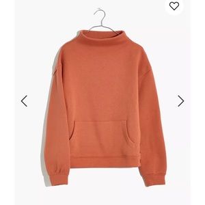 Madewell MWL Betterterry Mockneck Side-Button Sweatshirt